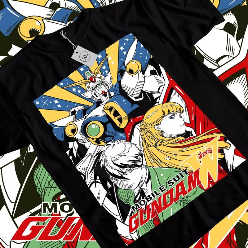 Gundam Wing T-Shirt Japanese Anime Tshirt Manga Shirt Graphic Art All Size