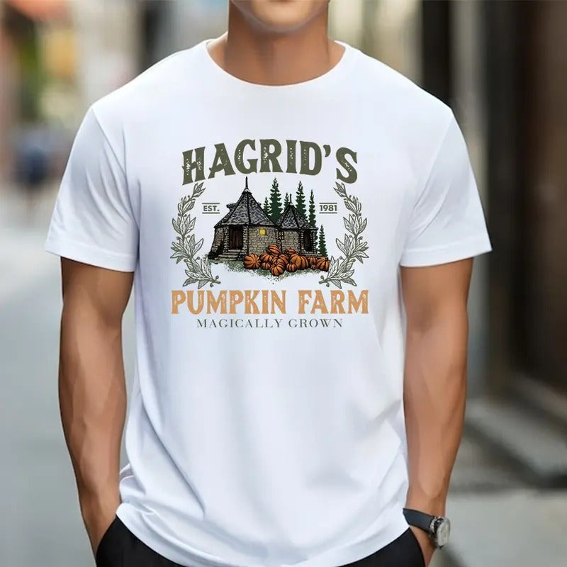 Hagrid's Pumpkin Patch Tshirt, Vintage Fall Shirt, Retro Halloween Shirt, S - 4XL, Graphic Tee