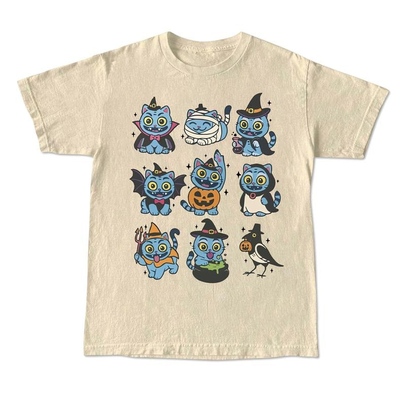 Halloween Kpop Hunter Tiger Graphic Tee, Pumpkin Fall Vibes Huntrix Jinu Youth Shirt, Gift for Friends