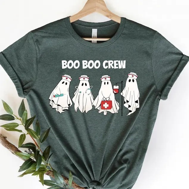 Halloween Nurse Shirt, Boo Boo Crew Shirt, Boo Shirt, Halloween Shirt, Funny Halloween Shirt, Cute Nurse Shirt, Ghost Nurse Shirt