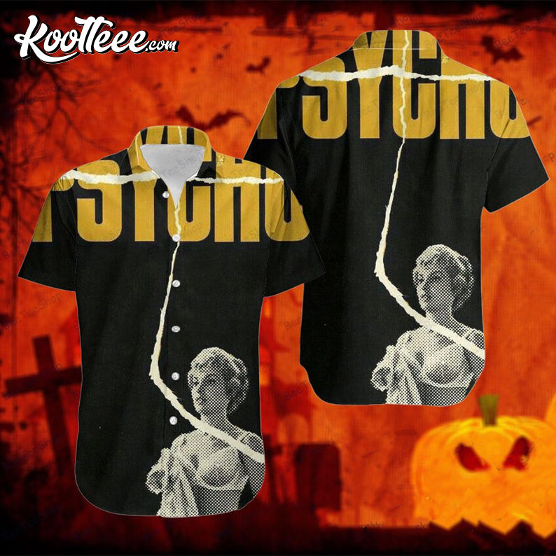 Halloween Yellow Logo Psycho Hawaiian Shirt