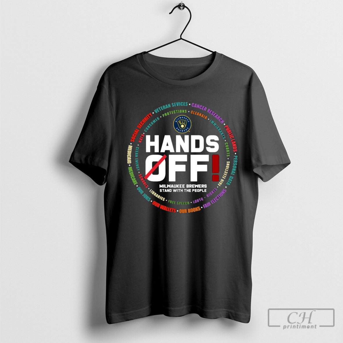 Hands Off Milwaukee Brewers Stand With The People Tee Shirt