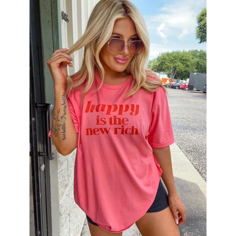 Happy Is the New Rich Graphic Tee C.O.C.
