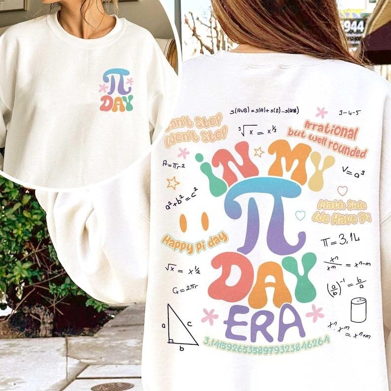 Happy Pi Day Math Love Shirt, Math Teacher Gift Shirt, Pi Menu Shirts, Elementary Teacher Shirts, Math Sweatshirt,...