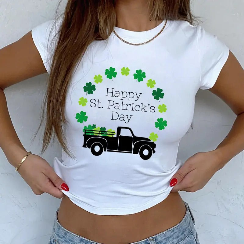 Happy St Patricks Day Baby Tee, Shamrock Baby Tee, Saint Patricks Day Baby Tee, Patricks Vintage Truck Baby Tee, Saint...
