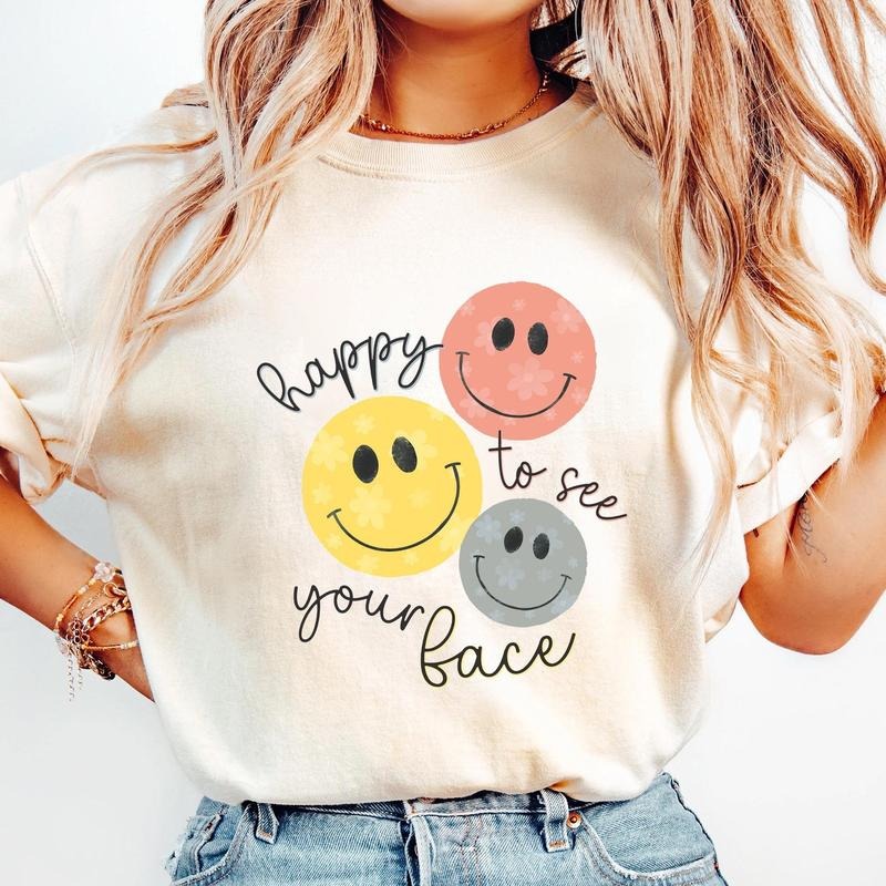 Happy To See Your Face Shirt, Back To School Teacher Shirt, Teacher Life Shirt, Teaching Appreciation, New Teacher Gifts...