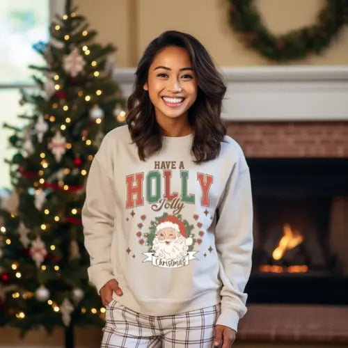 Have a Holly Jolly Christmas Crewneck T-Shirts, Hoodie, Sweatshirt | InkThreadWorks.com