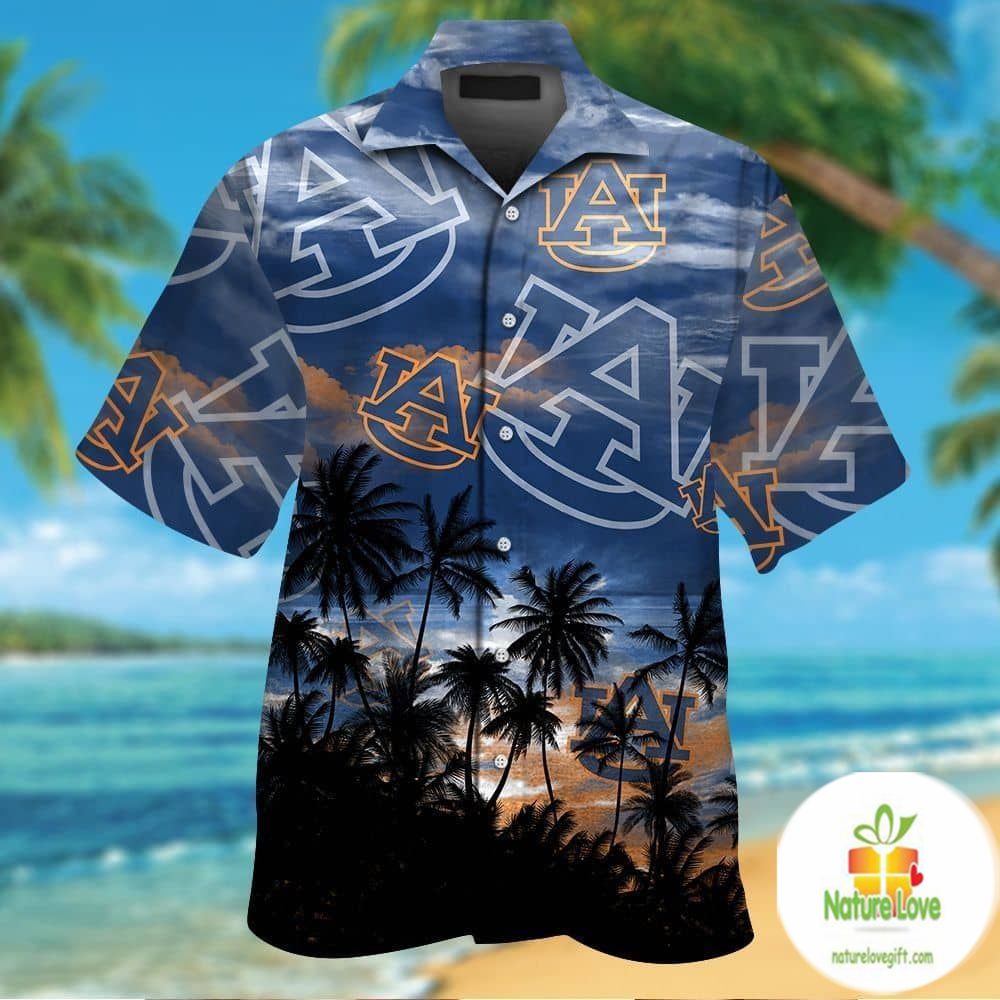 Auburn Tigers Hawaiian Shirt Tropical Short Sleeve Button Up