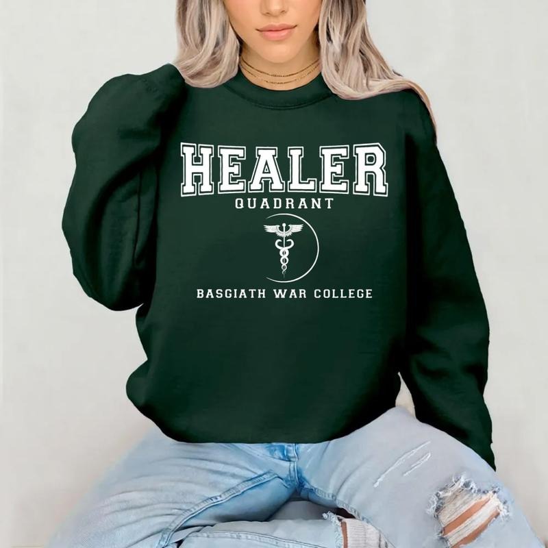 Healer Quadrant Fourth Wing Shirt, Fourth Wing Merch, Basgiath War College Sweatshirt, Rebecca Yarros, Iron Flame Hoodie Pullover Tee