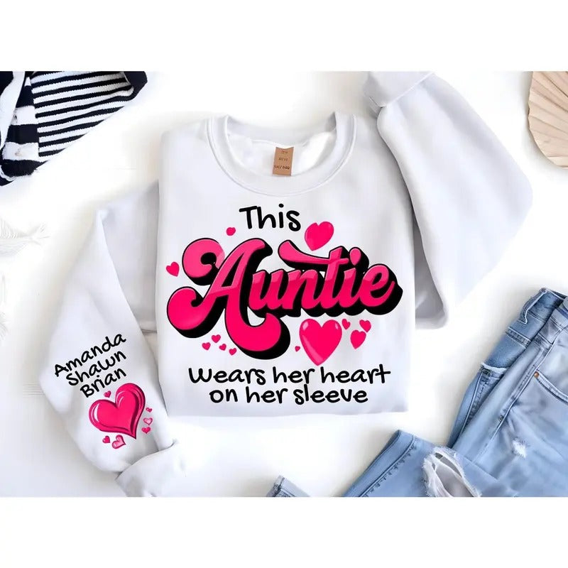 Heart on Her Sleeve Custom Sweatshirt