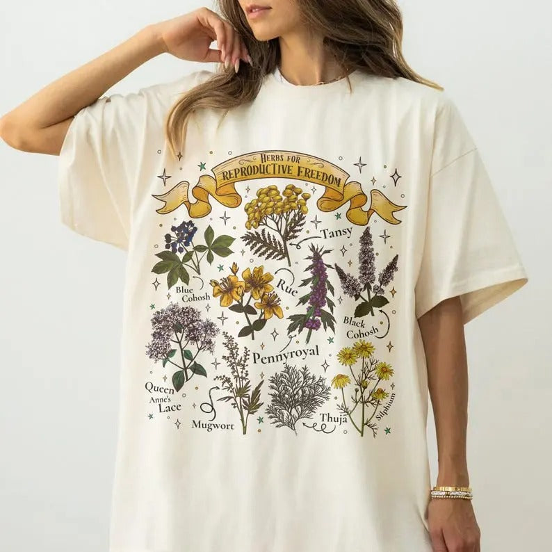 Herbs For Reproductive Freedom Shirt, Reproductive Rights Women's Rights Shirt, throne of glass, fourth wing, Women's...