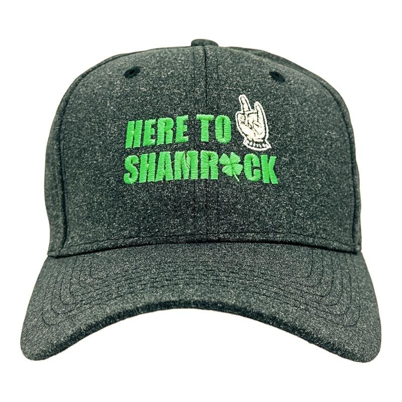 Here to Shamrock Funny Hat St Patricks Day Graphic Novelty Hats Funny Hats Saint Patrick's Day Funny Music Novelty Caps for Men Black - Standard