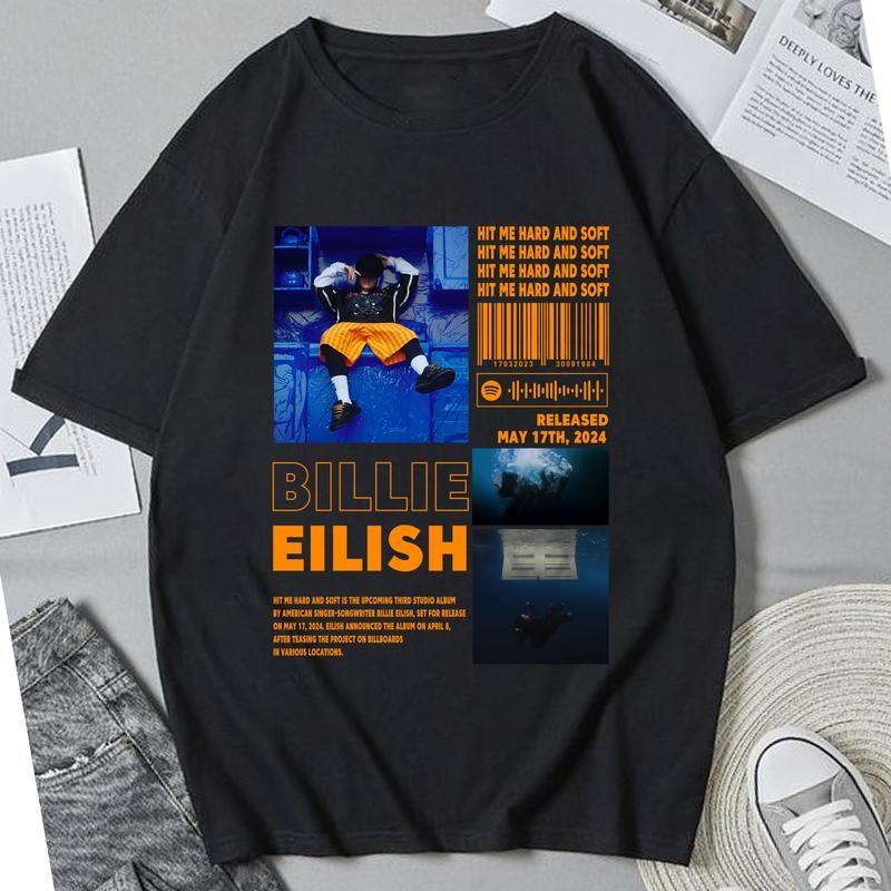 Hit Hard And Soft Billie Shirt Eilish T-Shirt 2024 New Album Shirt Hoodie, Sweatshirt | InkThreadWorks.com