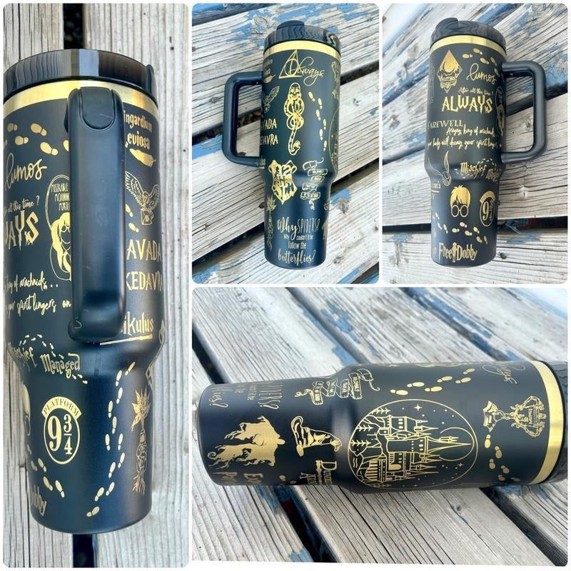 Hollyreeddesigns Wizards World Tumbler with Lid - Stainless Steel Drinkware - Customized T-Shirts, Hoodie, Sweatshirt