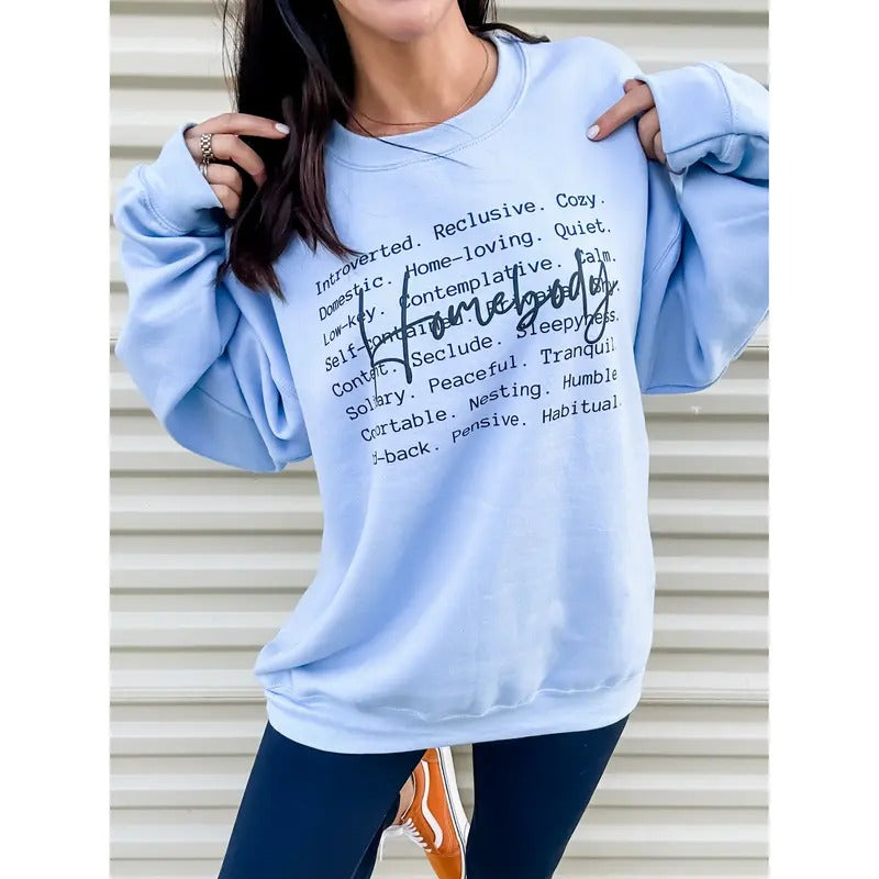 Homebody Words Graphic Pullover