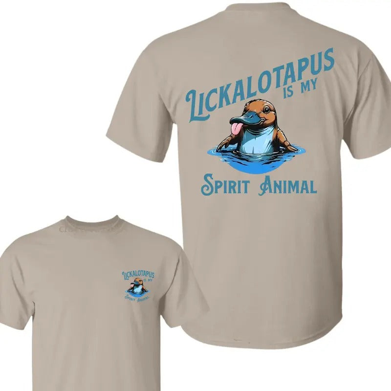 Lickalotapus Is My Spirit Animal Funny Hoodie/T-Shirts - Humorous Graphic Hoodie/T-Shirts Vintage Style Unisex T-shirt/Hoodie, Vintage for Men and Women