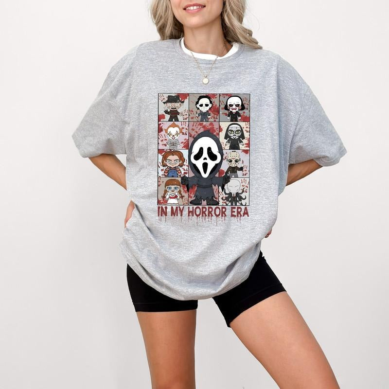 Horror Movie Shirts, In My Horror Era Shirt, Eras Tour Halloween, Horror Movie Character Shirt, Halloween Party 2024 Shirt, Halloween Gifts