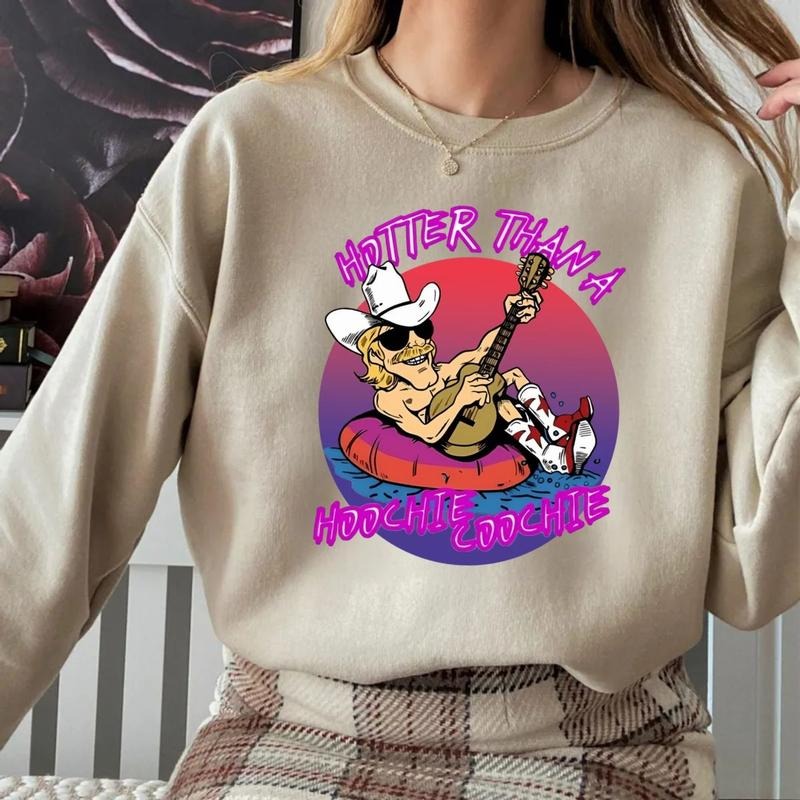 Hotter Than A Hoochie Coochie Tshirt Sweatshirt, Way Down Yonder Shirt, Hotter Than A, Unisex Short Sleeve Tee, Graphic Round Neck Tee