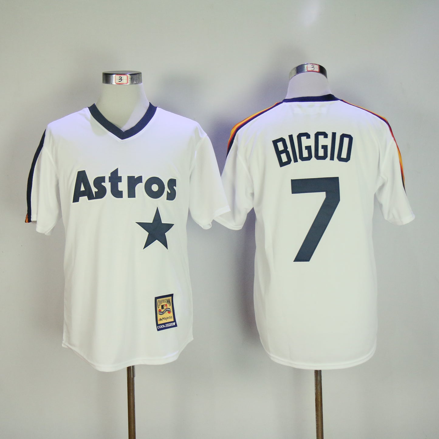 Houston Astros #7 Craig Biggio Astros 7 White Fan Retro Style 1