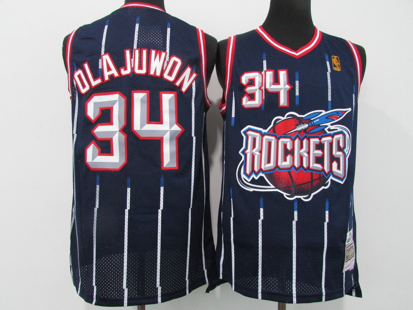 Houston Rockets #34 Hakeem Olajuwon MN Rockets 34 Blue