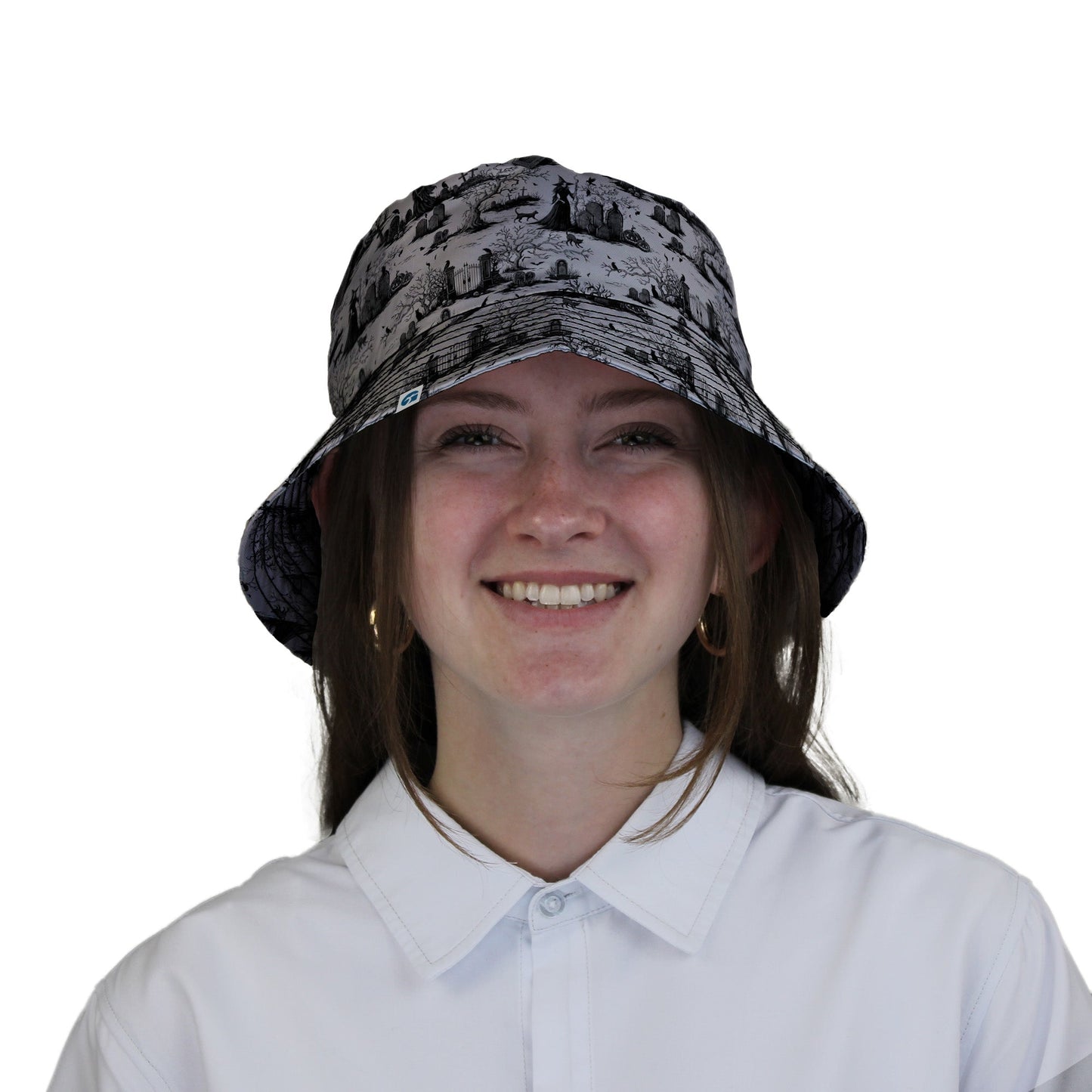 Haunted Graveyard Dark Bucket Hat
