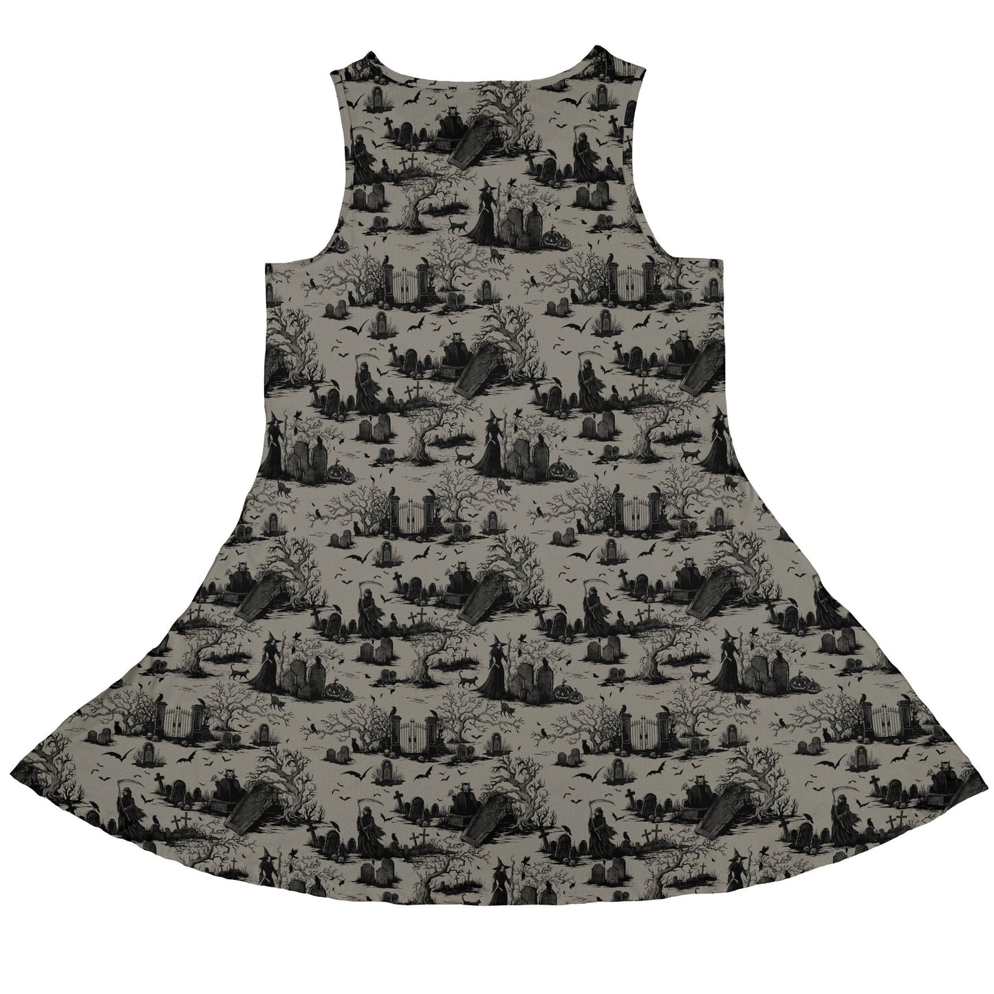 Haunted Graveyard Dark Sleeveless Dress