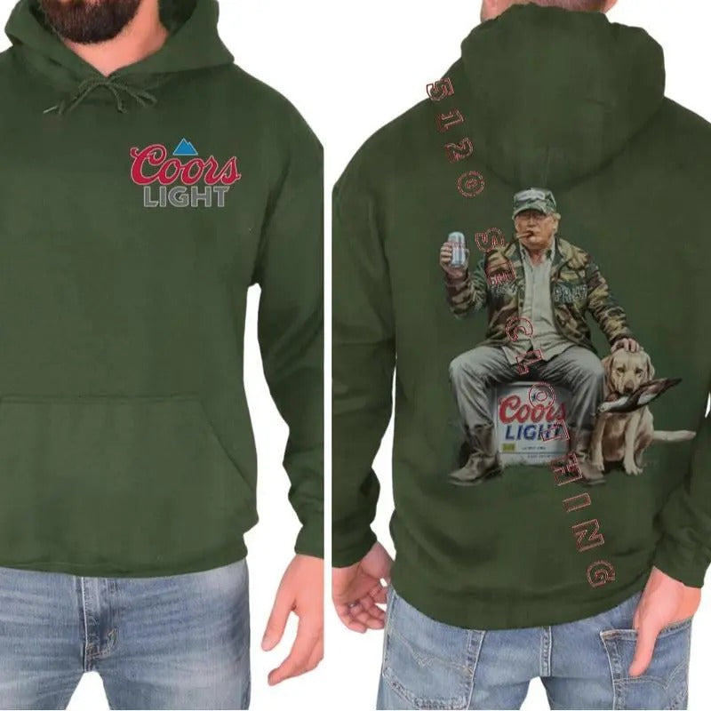 Hunter Trumm With Coors Light Hoodie, Camo Hunter Trumm Shirt, Duck Hunting Dog Shirt, Coors Light Shirt, Gift For Trumm Fan, Beer Tee Hunting Season
