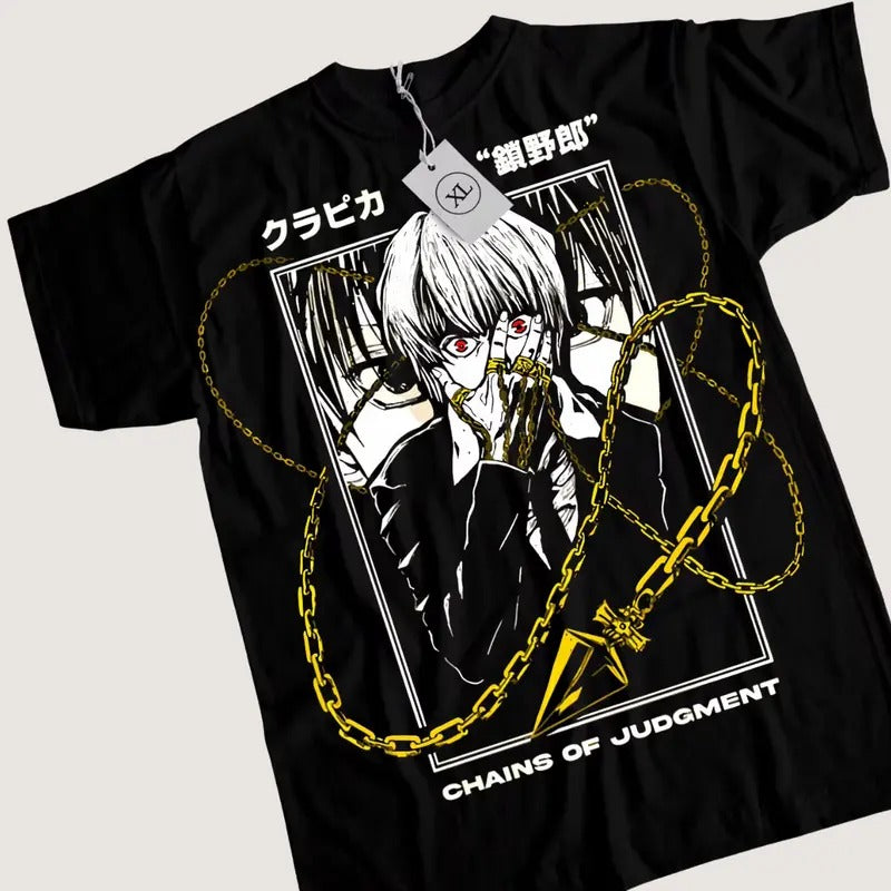 Hunter X Hunter Anime T-Shirt & Sweatshirt, Kurapika The Chains of Judgement Graphic Tee, Anime Manga Lover Gifts