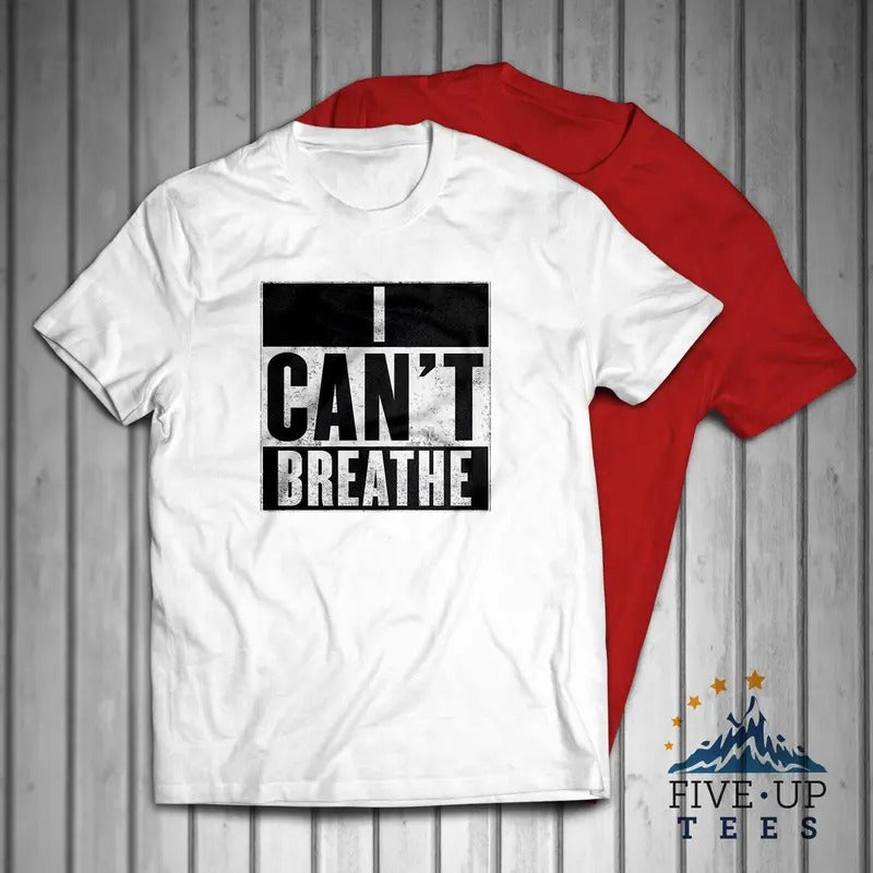I Can't Breathe BLM Black Lives Matter Civil Rights Protest Men's T-shirt Hoodie, Sweatshirt | InkThreadWorks.com