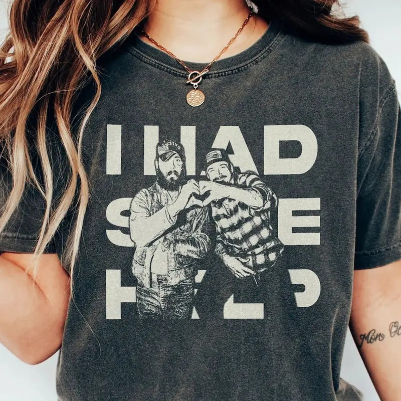 I Had Some Help shirt, Country Music shirt, Post Wallen shirt, It takes two to break a heart in two shirt, Morgan Shirt...
