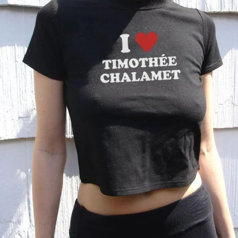 I Heart Timothée Chalamet | Movie TV Actor | I heart | I love | 90s Aesthetic | Grunge Clothing T-Shirt, I Love Top Tee Shirt, Trendy Tee, Trendy t-shirt, , Gift For Him, Gift For Her, Menswear Cotton Classic Casual Basic Short Sleeve