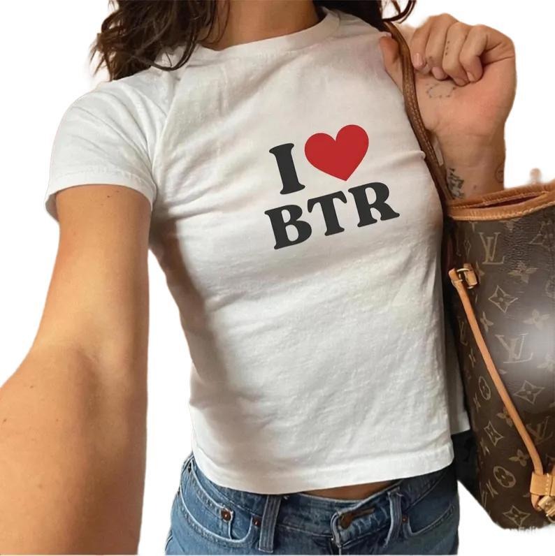 I Love BTR Baby Tee, Big Time Rush In Real Life Worldwide Tour 2025 Baby Tee, Retro 2025 Concert Music Shirt, Gift for Fans