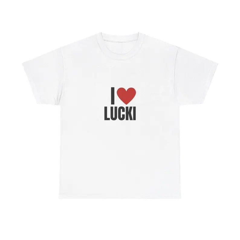 I Love Lucki Heavy T-Shirt, Unisex, Gift, Graphic T Shirt, Gift For Him, Gift For Her, Menswear Cotton Classic Casual...