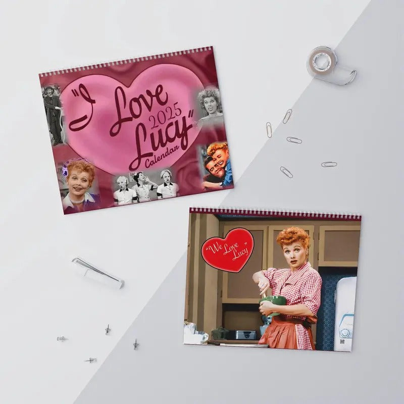 I Love Lucy 2025 Classic Design Wall Calendar | 2 Size Options 11" x 8.5" and 14" x 11.5" | TV Lover - Gift For Fans of Lucy - Love Letter