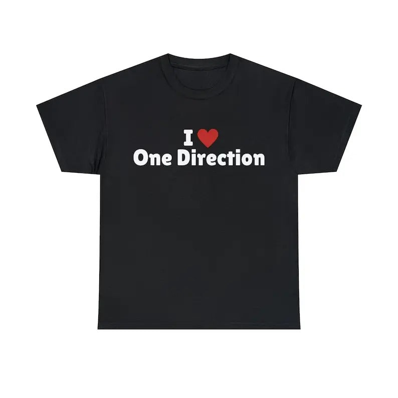 I Love One Direction T-Shirt, I Heart One Direction Tee Shirt - Unisex T-Shirt, Trending shirt, Gift for him,...