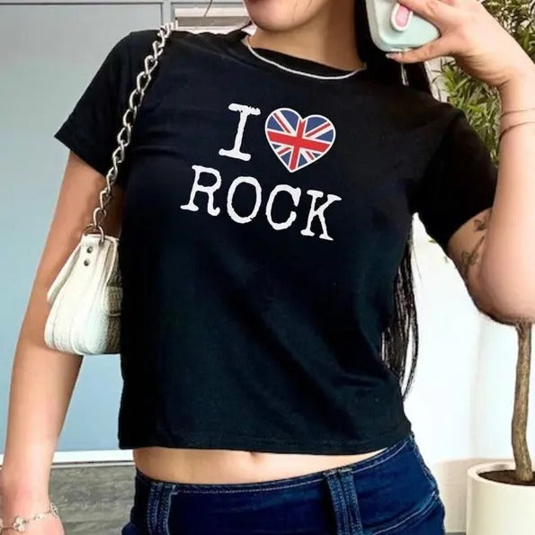 I Love Rock Baby Tee, I heart Rock Baby Tee, Trendy Tee, Trendy t-shirt, Tammy Yummy Tee, Gift For Him, Gift For Her,...