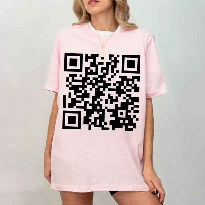 I Love You QR Code T-Shirt, QR Code I Love You Valentine's T-Shirt, Valentines Gifts, Gift For Her, Gift For Him, Classic Fabric Top Clothing Medium