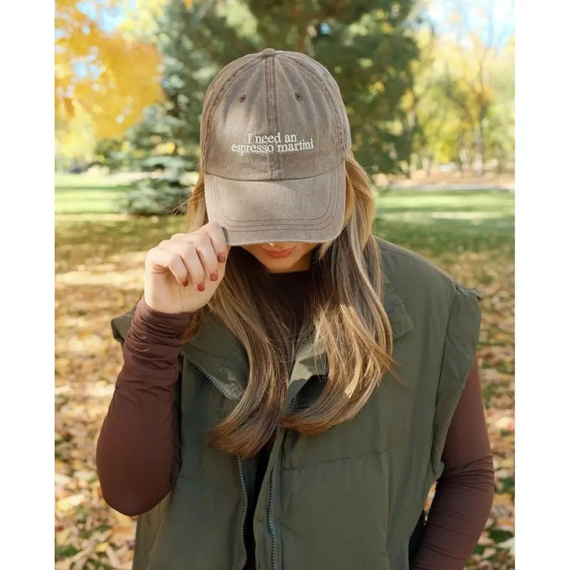 'I Need An Espresso Martini' Baseball Hat