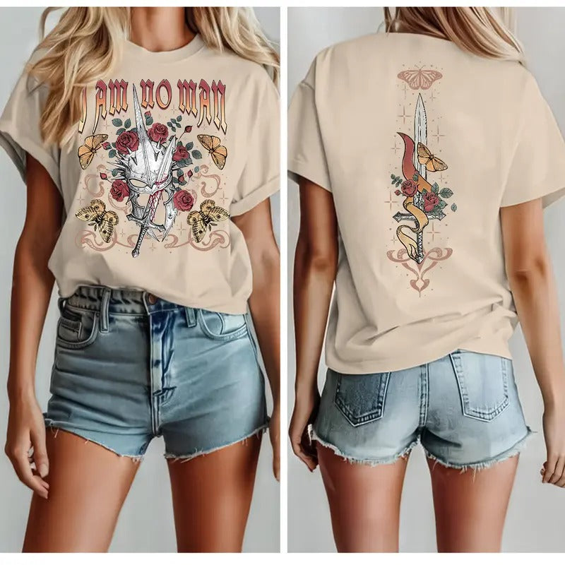 I am no man 2 Sides Shirt, Gift for Woman, Trending Shirt 2024, Full Size & Color, S - 4XL, Graphic Tee