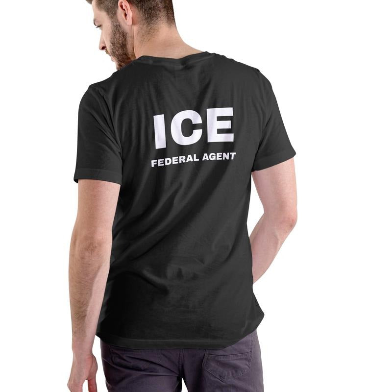 ICE FEDERAL AGENT T Shirt, Unisex Cotton Hoodie, Sweatshirt | InkThreadWorks.com