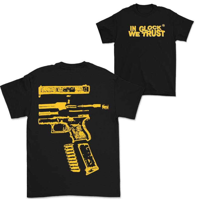 In Glock We Trust Double Side Black Version Shirt Menswear Top, New Design Glock Lover Tshirt, Vintage Sweatshirt for women, Hoodie for Men Streetwear