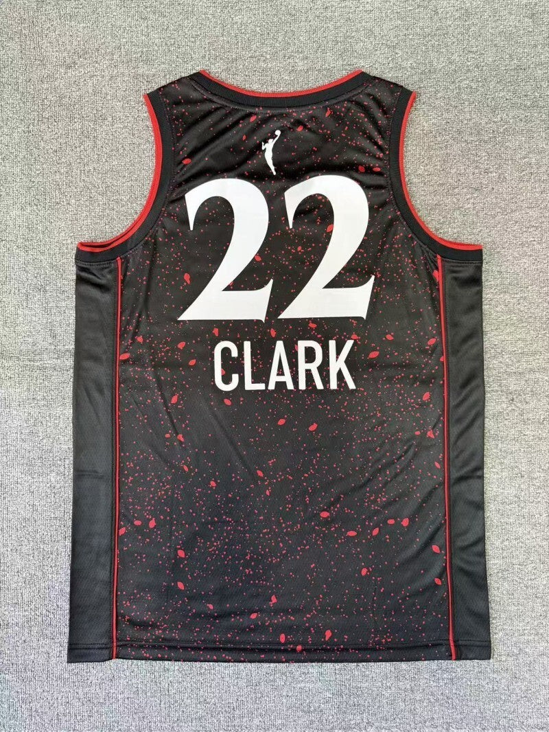 Indiana Fever #22 Clark wnba Team Black Red Style 1