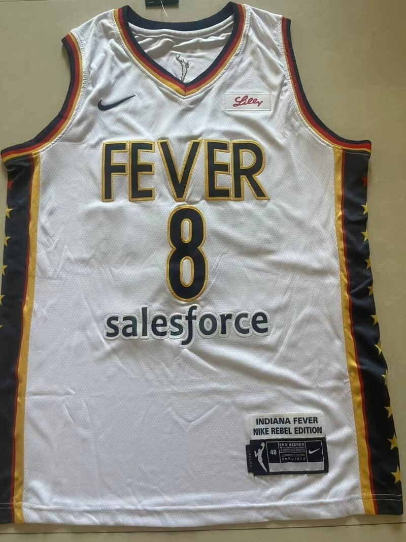Indiana Fever #8 Sophie Cunningham 8 # White Style 2