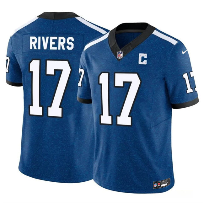Indianapolis Colts #17 Philip Rivers Blue 2025 F.U.S.E. Throwback Vapor Limited