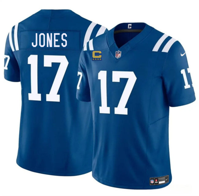 Indianapolis Colts #17 Riley Leonard Blue 2025 F.U.S.E. With 4-Star C Patch Vapor