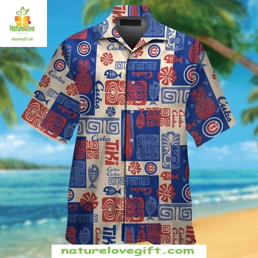 Chicago Cubs Hawaiian Shirt MLB Baseball Apparel Island Play Ball