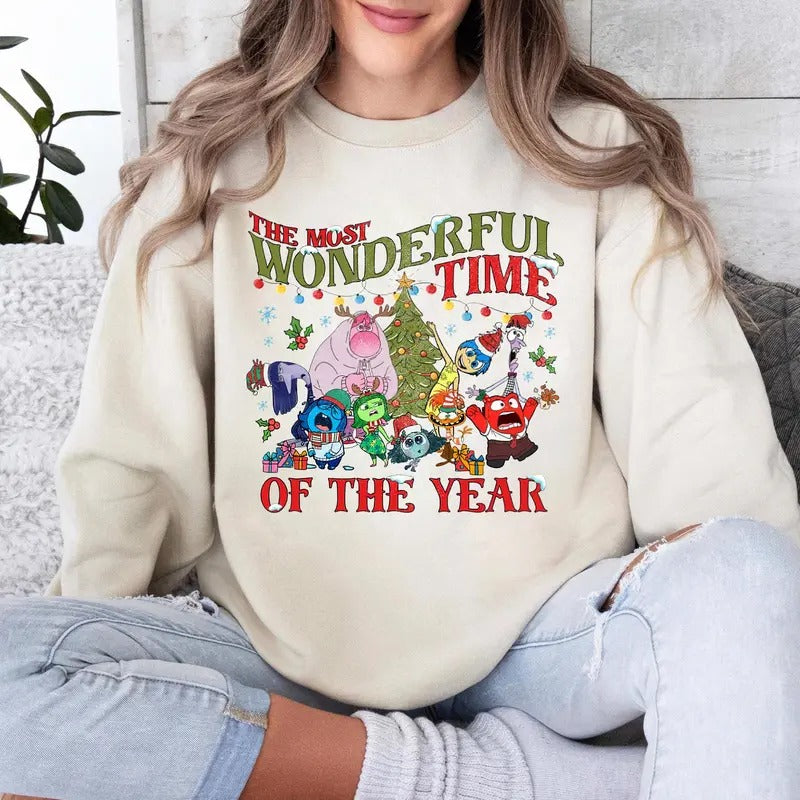 It's The Most Wonderful Time Of The Years Sweatshirt, Inside Out Shirt, Mental Health Tee, Anxiety Ennui Joy Fear Xmas...