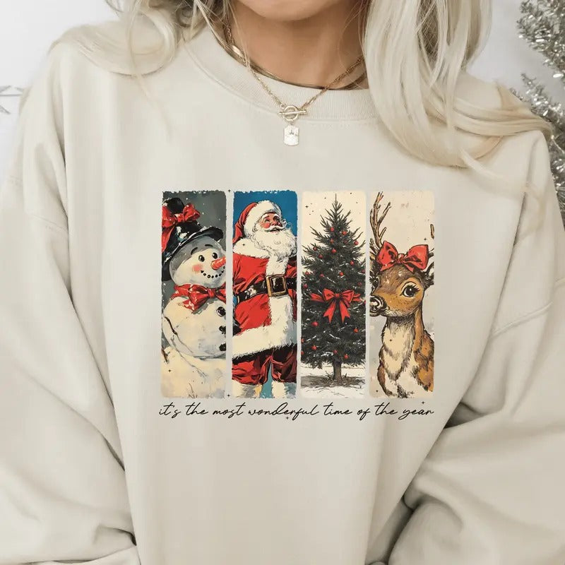 It's The Most Wonderful Time of The Year Crewneck Sweatshirt. Relaxed Christmas Unisex Pullover Crewneck Sweatshirt....