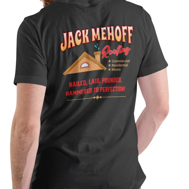 JACKS Roofing T-Shirt - Unisex Cotton T-Shirt with Cotton Fabric and Plain Design Menswear Soft Hoodie, Sweatshirt