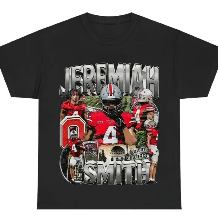 JEREMIAH SMITH Shirt, vintage football bootleg Graphic shirt, Sweatshirt football fan gift, Gift for sport fans, game day shirt